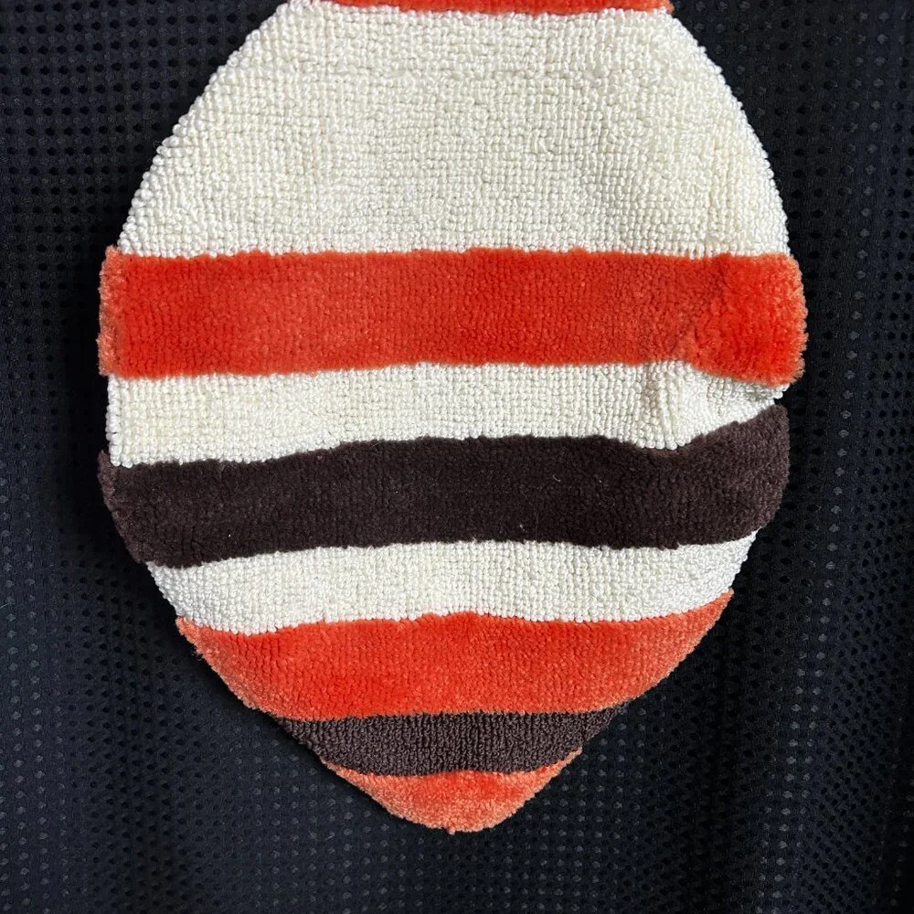 NOS Vtg MCM Bathroom Set  Matching  Scatter Rugs Toilet Cover Brown Orange Cream